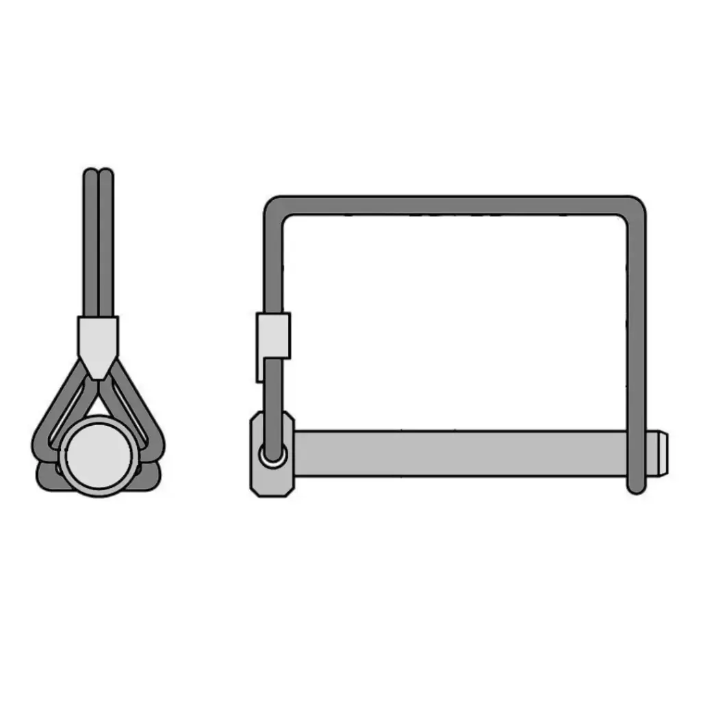 1/4" X 3-3/4" (3-1/2 Use) Square Bail Lock Pin