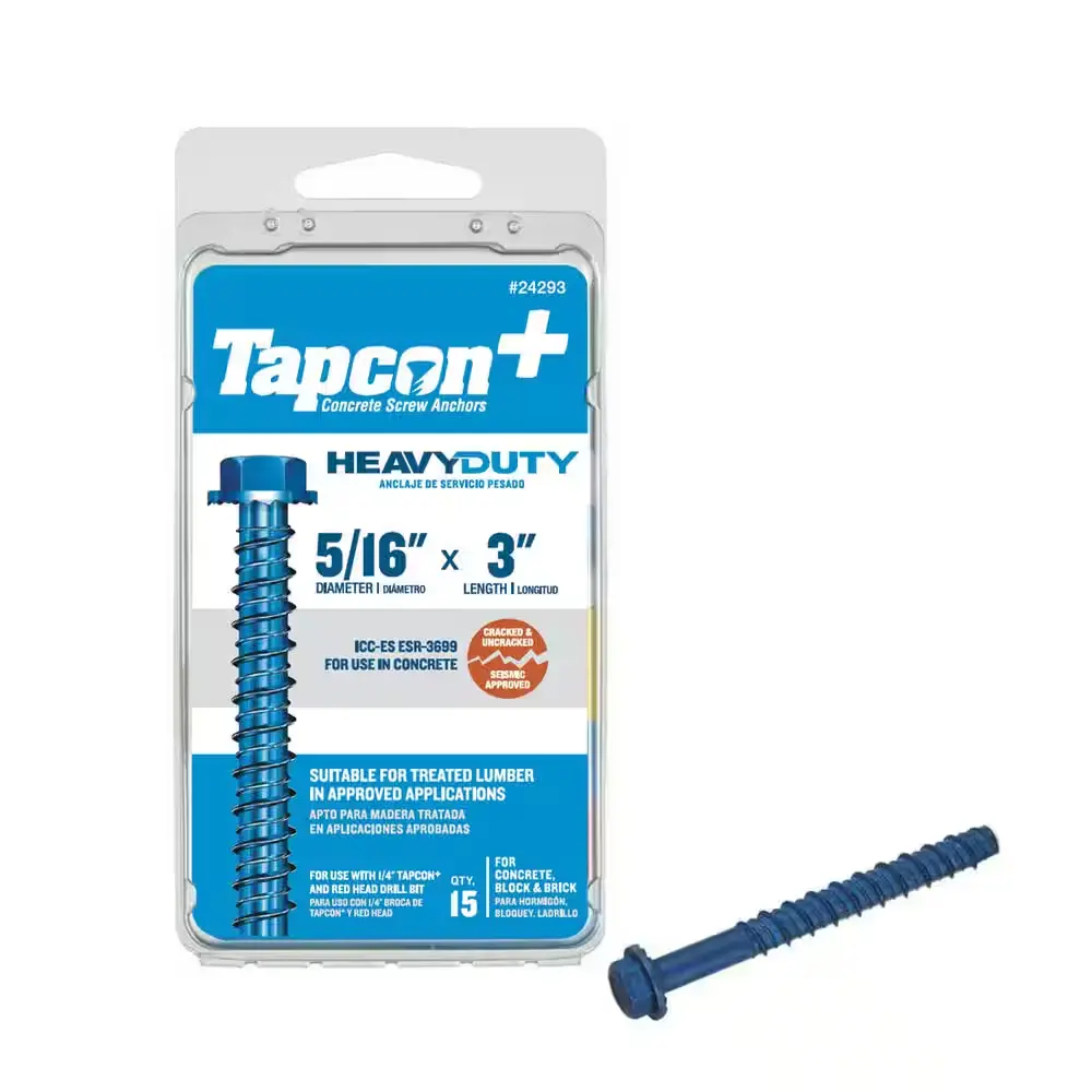 5/16" X 3" Hex HD Masonry Screw/Tapcon