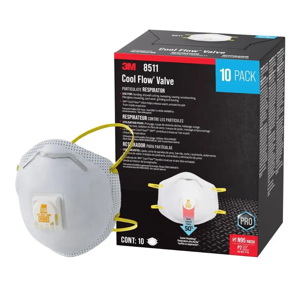 10Pk N95 Valved Particulate Respirator (3M)