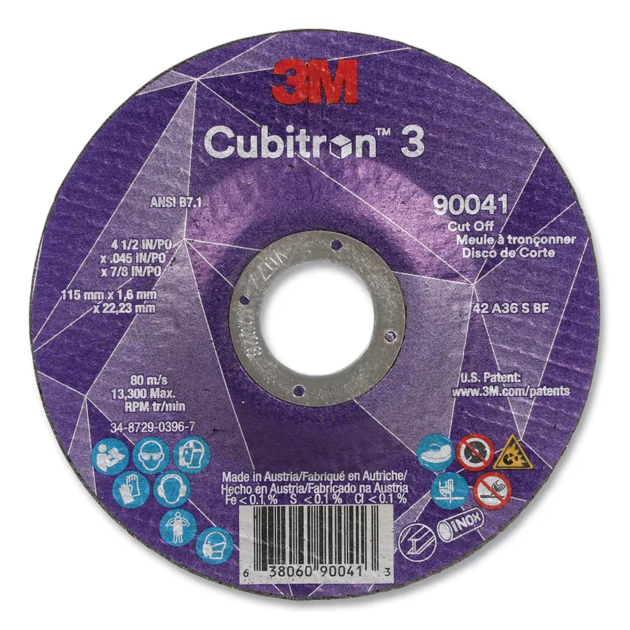 4-1/2" X .045" X 7/8" Cut-Off Disc (3M/Cubitron III)