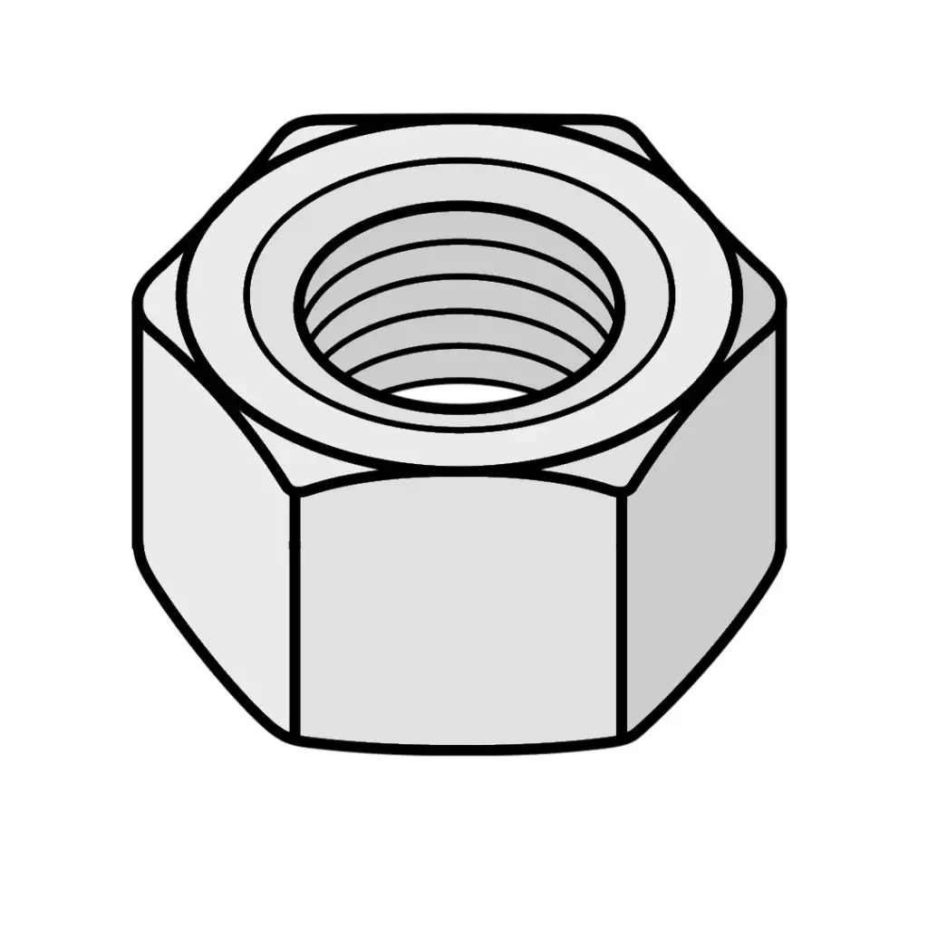 7/16"-14 Hex Nut 18-8 Stainless Steel