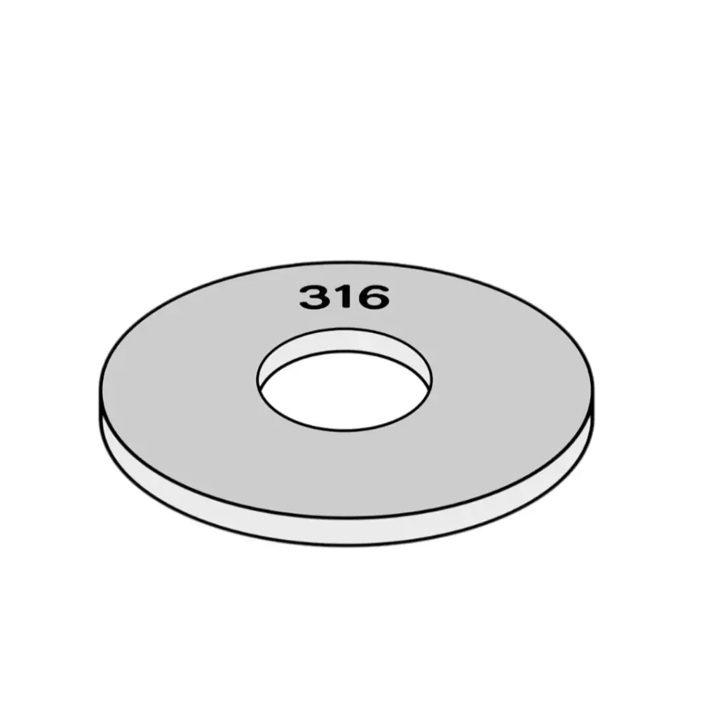 7/16" Flat Washer USS 316 Stainless Steel