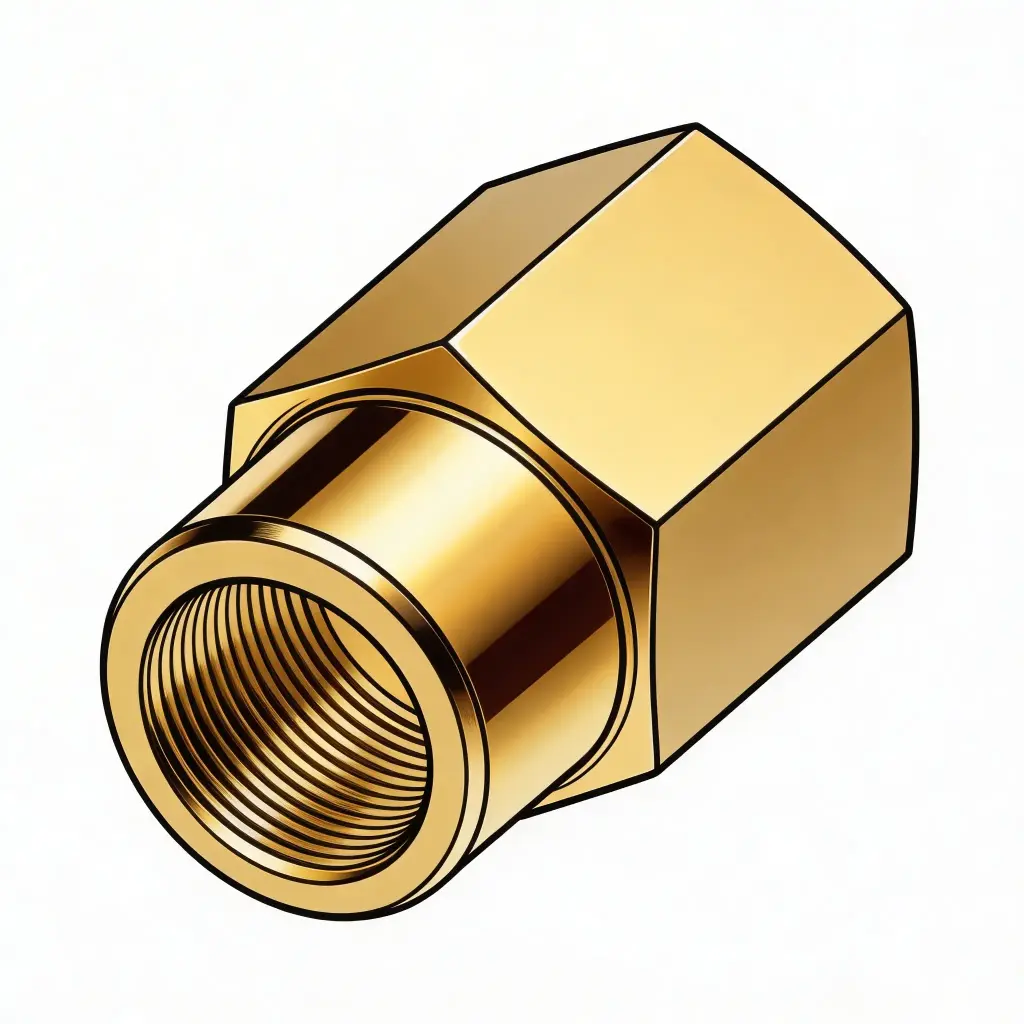 1/2" X 3/8" NPT Reducer Coupling Brass