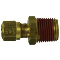 1/2" X 3/8" A/B to NPT Male Connector Brass (DOT)