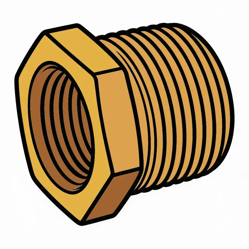 3/4" X 1/4" NPT Hex Bushing Brass