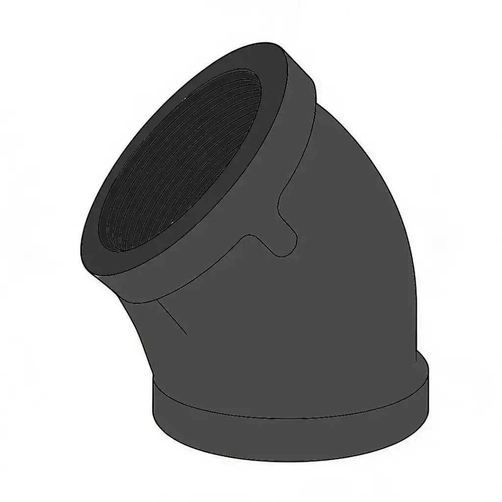 3/4" NPT 45° Elbow Sch.40 Plain
