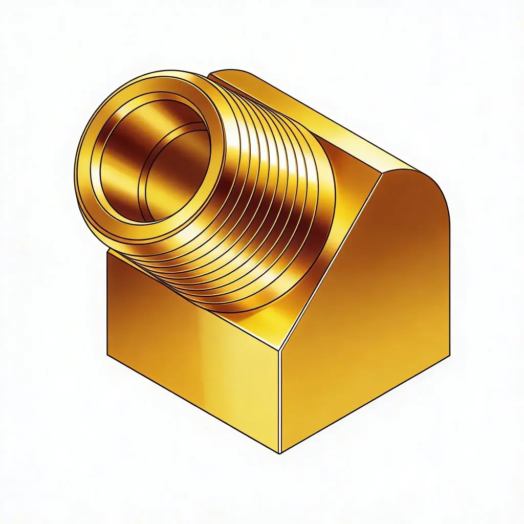 3/4" NPT 45° Street Elbow Brass