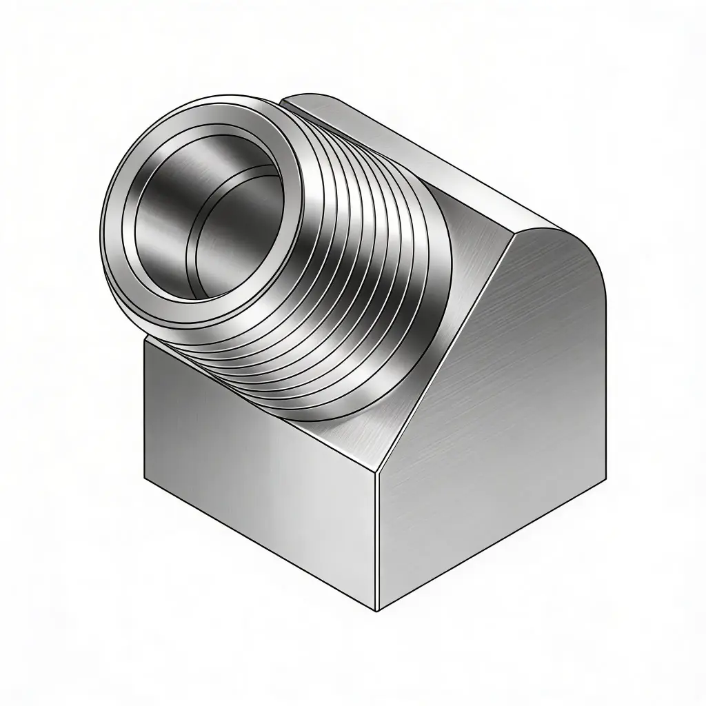 3/4" NPT 45° Street Elbow Steel ZP