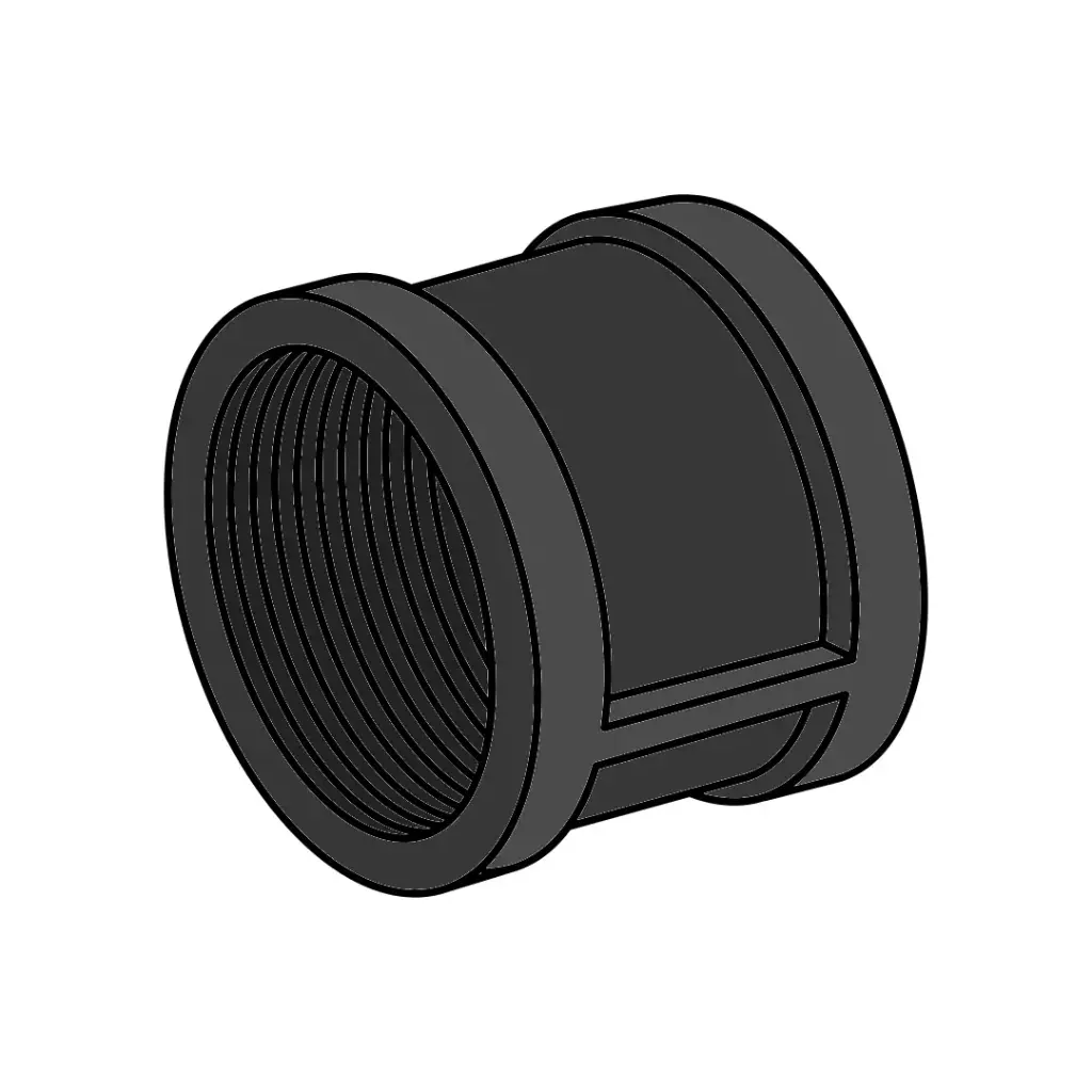 3/4" NPT Coupler Sch.40 Plain