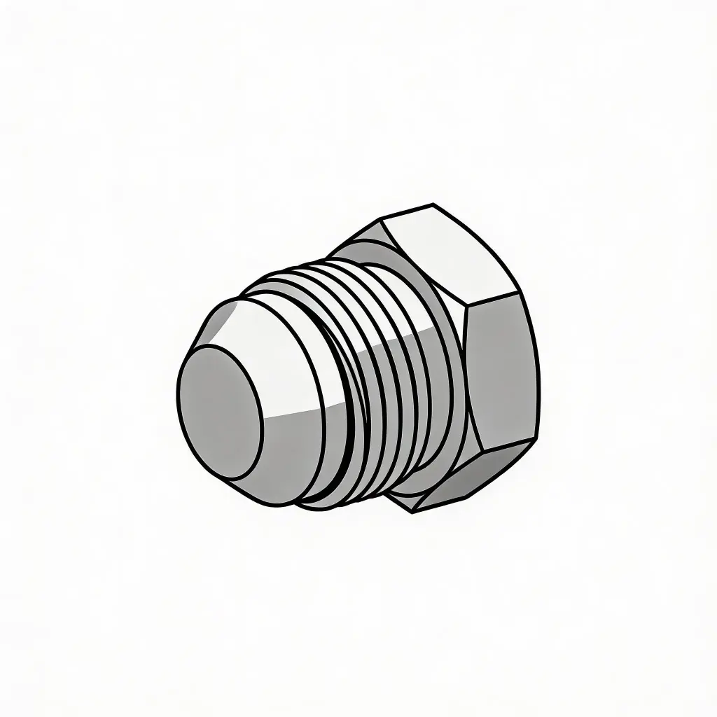 -5 [5/16"] Hex 37° JIC Plug Steel