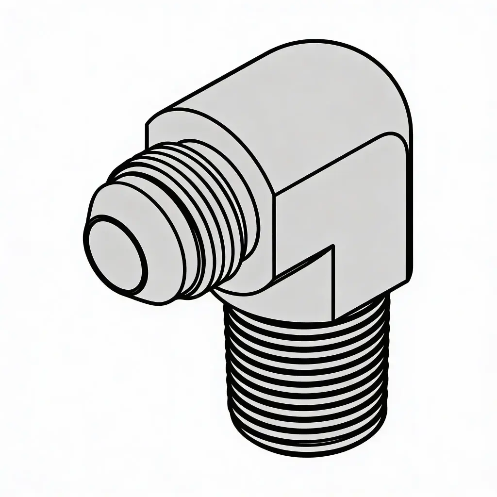 -06 X 3/4" Male JIC to Male NPT 90° Steel