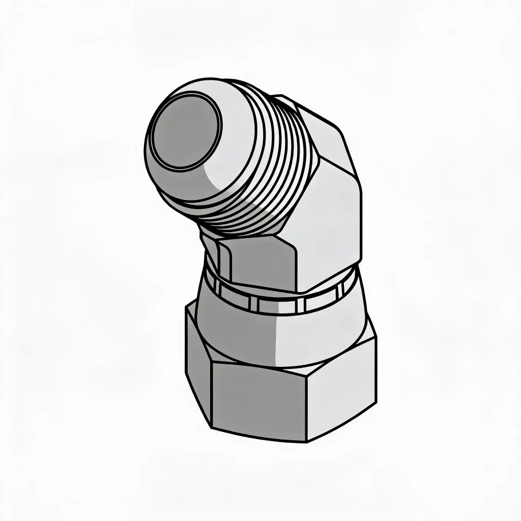-06 X -06 Male JIC to Female JIC Swivel 45° Steel