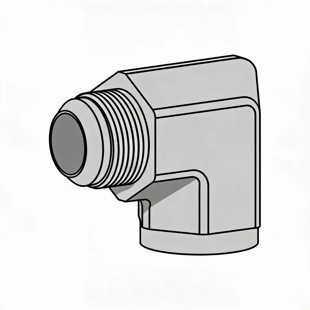 -10 X 1/2" Male JIC to Female NPT 90° Steel