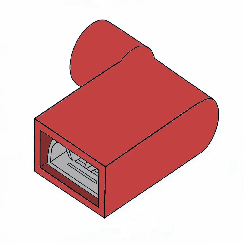 22-18 GA. Nylon 90° Flag .250 Female Dis-connect