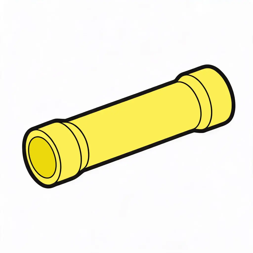 26-24 GA. Nylon Butt Connector Yellow
