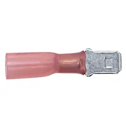 22-18 GA. Heat Shrink #.187 Male Dis-connect Bare Tip