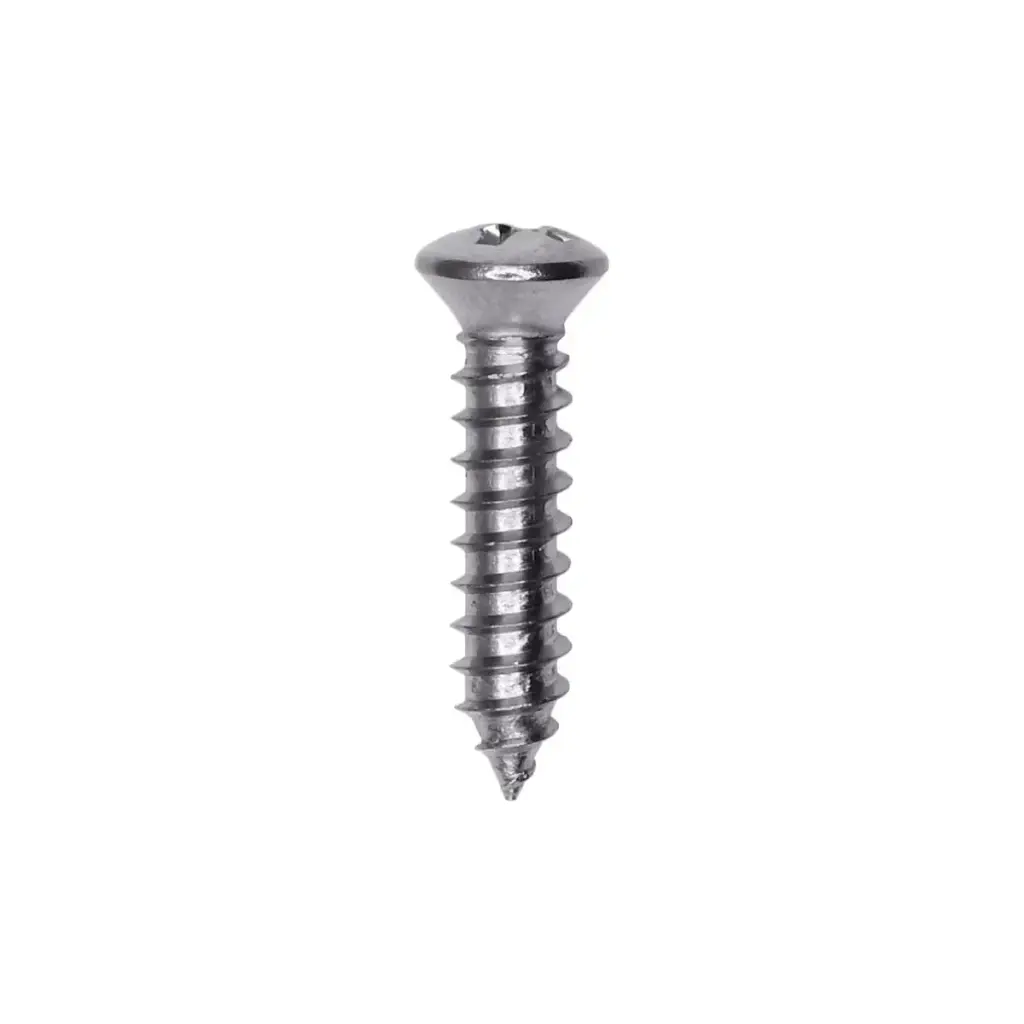 #8 X 3/4" Oval HD Phil T/S Chrome #6 HD