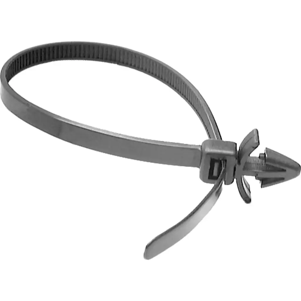 25Pk 200mm Push Mount Cable Tie for Import Cars