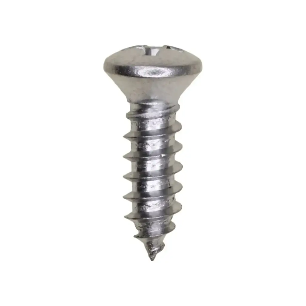 #10 X 5/8" Oval HD Phil T/S Reduced #8 Head Chrome Plated