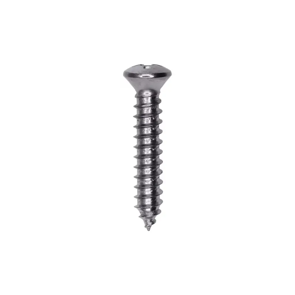 #10 X 1" Oval HD Phil T/S Reduced #8 Head Chrome Plated