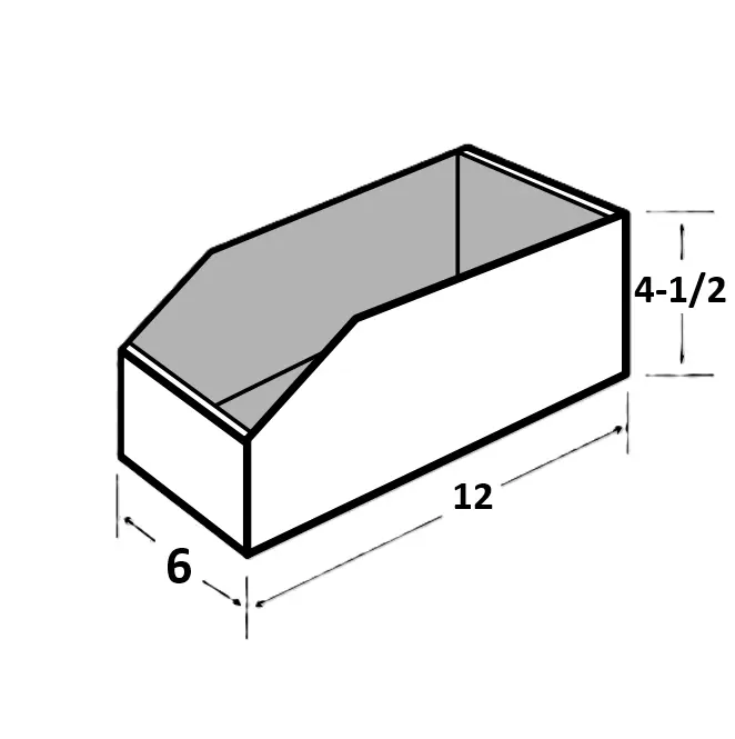 12" X 6" X 4-1/2" Self Locking Bin Box