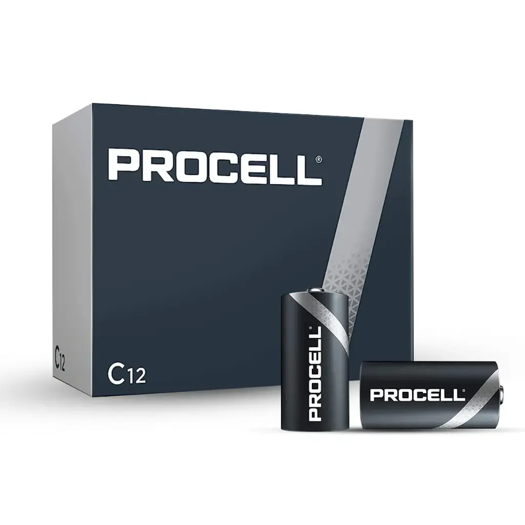 12Pk C Batteries PROCELL (Duracell)