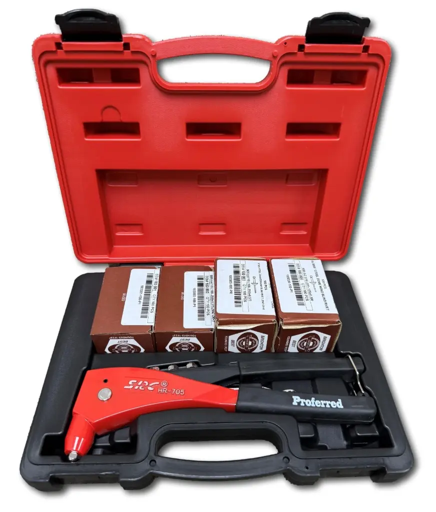Pop Riveter Tool Assortment Kit W/Aluminum Rivets (Proferred)