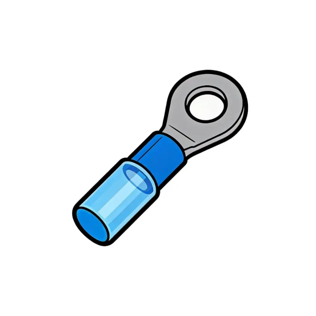16-14 GA. Heat Shrink 1/4" Ring Connector