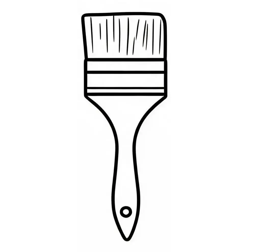 3" Chip Brush Wood Handle