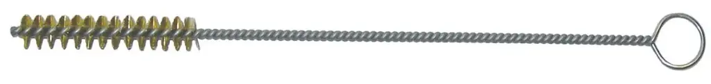1/4" X 7" Brass Wire Tube Brush [.005ga/1-1/2" Brush Length]