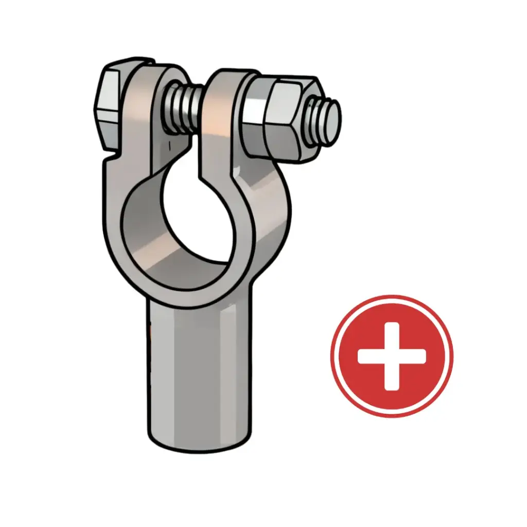 4GA Battery Terminal Straight (Positive)