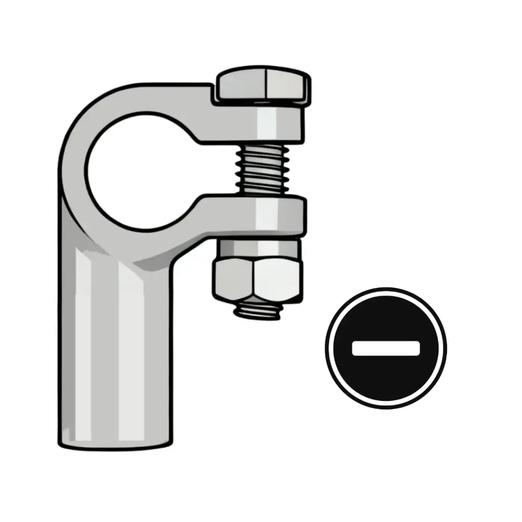 2/0 Battery Terminal Right Elbow (Negative)