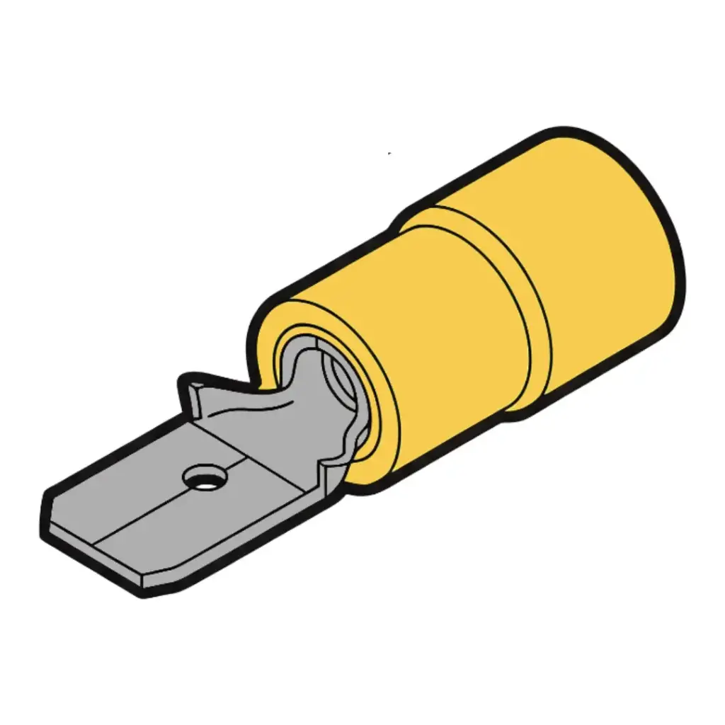 12-10 GA. Nylon #.250 Male Dis-connect Bare Tip