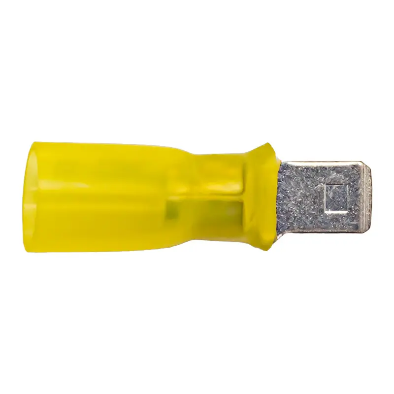 12-10 GA. Heat Shrink #.250 Male Dis-connect Bare Tip