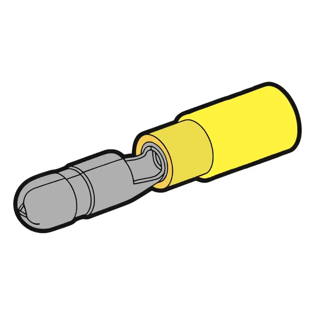 12-10 GA. Heat Shrink #.157 Male Bullet Connector