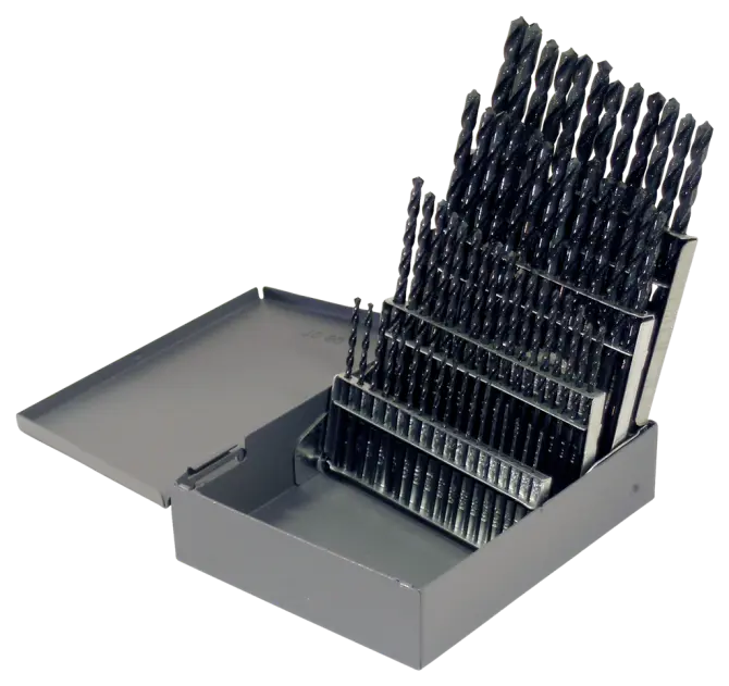 60Pc Number Jobber Drill Bit Index 118° Pt [#1-#60] (Cle-Line/USA)