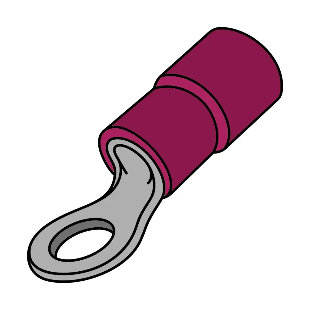 8 GA. Nylon 1/4" Ring Connector