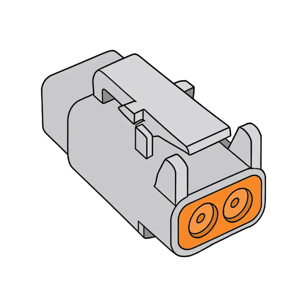 DTM 2-Way Male Plug (Deutsch) DTM06-2S