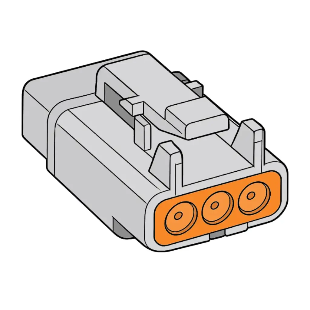 DTM 3-Way Male Plug (Deutsch) DTM06-3S