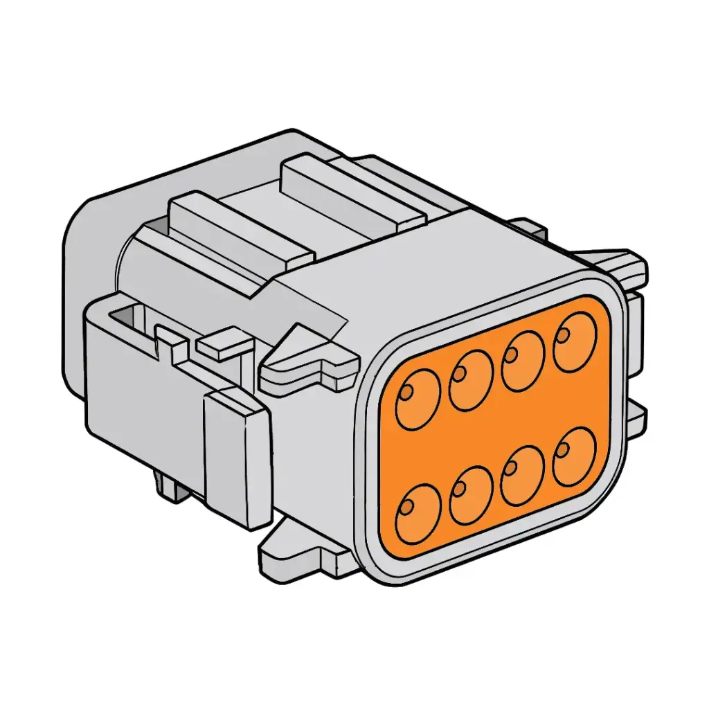 DTM 8-Way Male Plug (Deutsch) DTM06-08SA