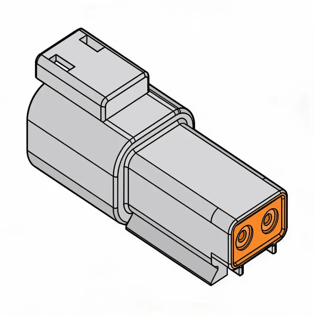DTP 2-Way Female Receptacle W/Wedgelock (Deutsch)