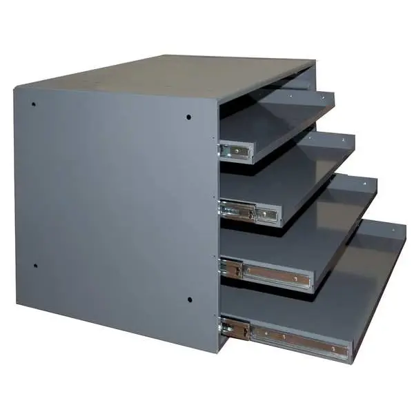 Large 4-Drawer Bearing Slide Rack [Gray] (Durham)
