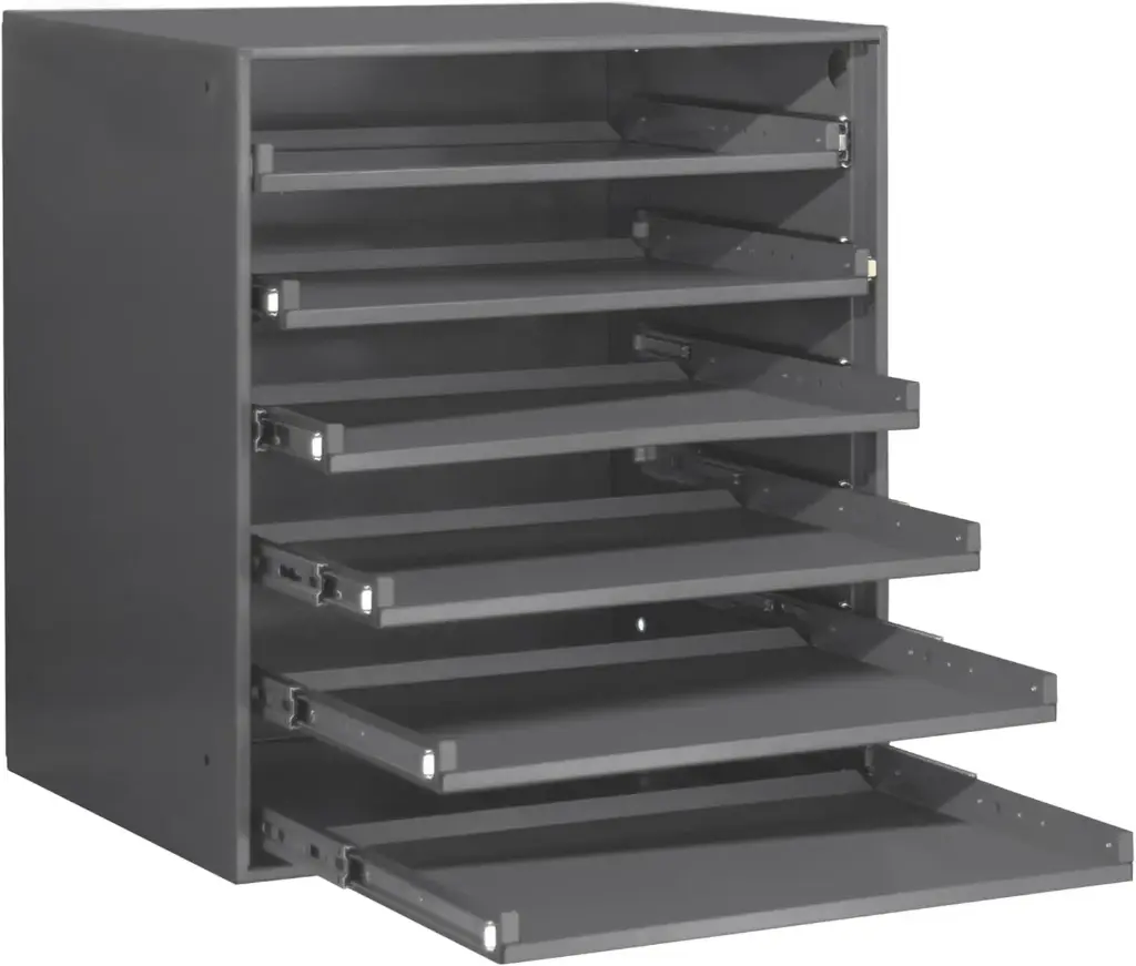 Large 6-Drawer Bearing Slide Rack [Gray] (Durham)