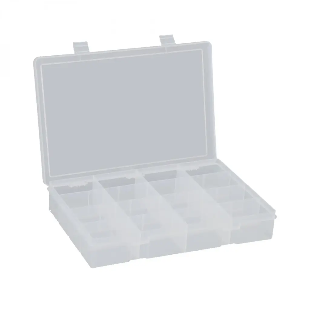 16 Compartment Plastic Box [WxDxH:13-1/8 x 9 x 2-5/16] (Durham)