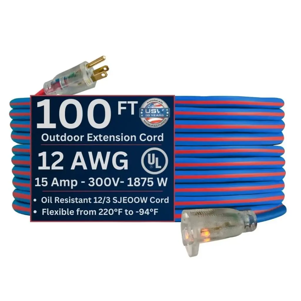 100Ft 12/3 Cold Weather Extension Cord