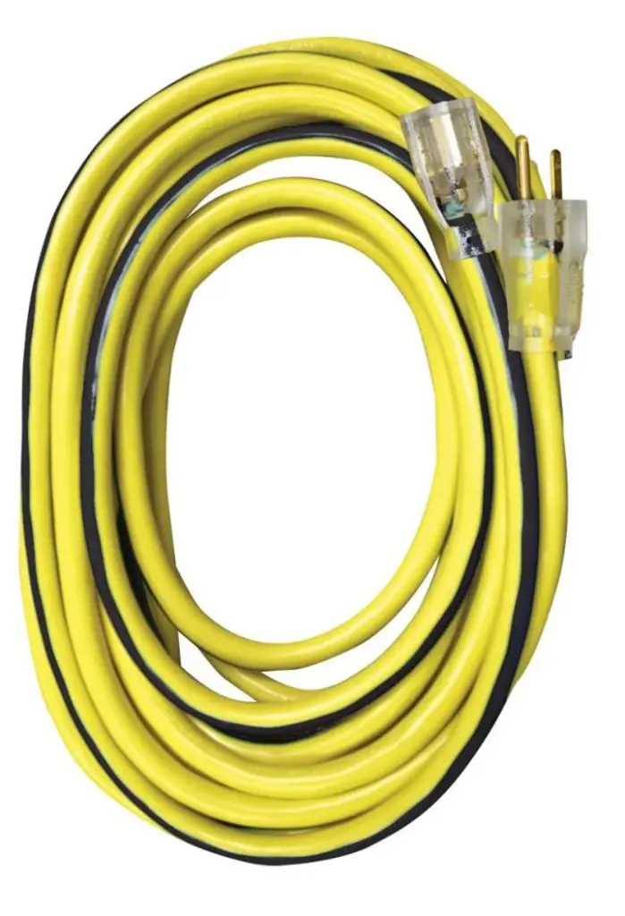 50Ft 10/3 Extension Cord SJTW UG W/Lit End Yellow/Black