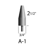 3/4" X 2-1/2" X 1/4" Shank [Shape A1] Mounted Point (Flexovit/USA) Max RPM 19,800