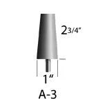 1" X 2-3/4" X 1/4" Shank [Shape A3] Mounted Point (Max RPM 16,100)