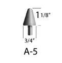 3/4" X 1-1/8" X 1/4" Shank [Shape A5] Mounted Point (Flexovit/USA) Max RPM 45,000