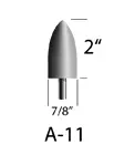 7/8" X 2" X 1/4" Shank [Shape A11] Mounted Point (Flexovit/USA) Max RPM 19,860